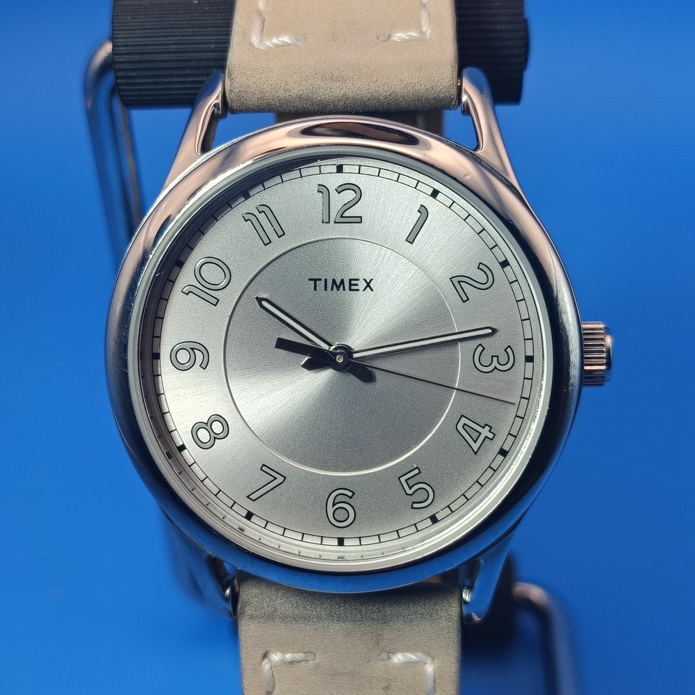 2020 Timex Elegance 35mm Women's Quartz Watch Silver Dial Fully Restored